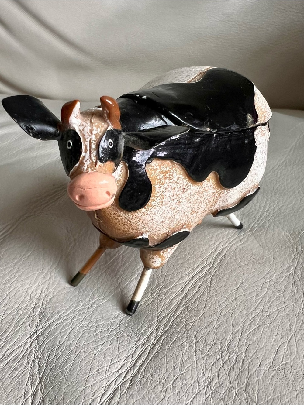 Decorative Cow Trinket Box Whimsical